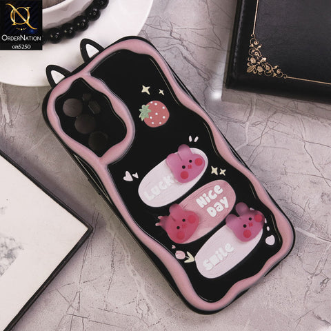 Oppo Reno 6 Cover - Design 4 - Cute 3D Cartoon Soft Silicon Helix Soft Borders Camera Protection Case