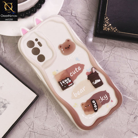 Oppo Reno 6 Cover - Design 5 - Cute 3D Cartoon Soft Silicon Helix Soft Borders Camera Protection Case