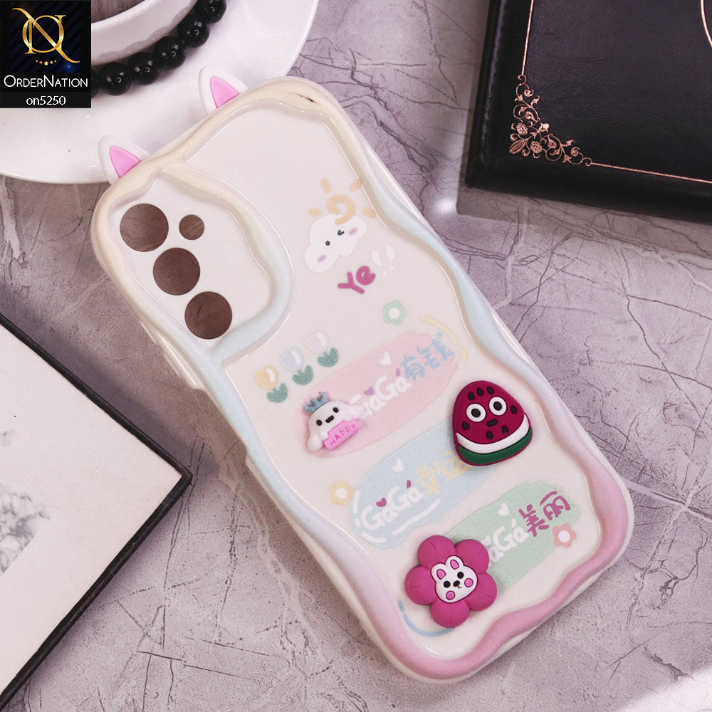 Samsung Galaxy A05s Cover - Design 6 - Cute 3D Cartoon Soft Silicon Helix Soft Borders Camera Protection Case