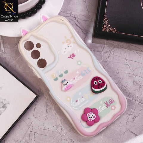 Samsung Galaxy A05s Cover - Design 6 - Cute 3D Cartoon Soft Silicon Helix Soft Borders Camera Protection Case