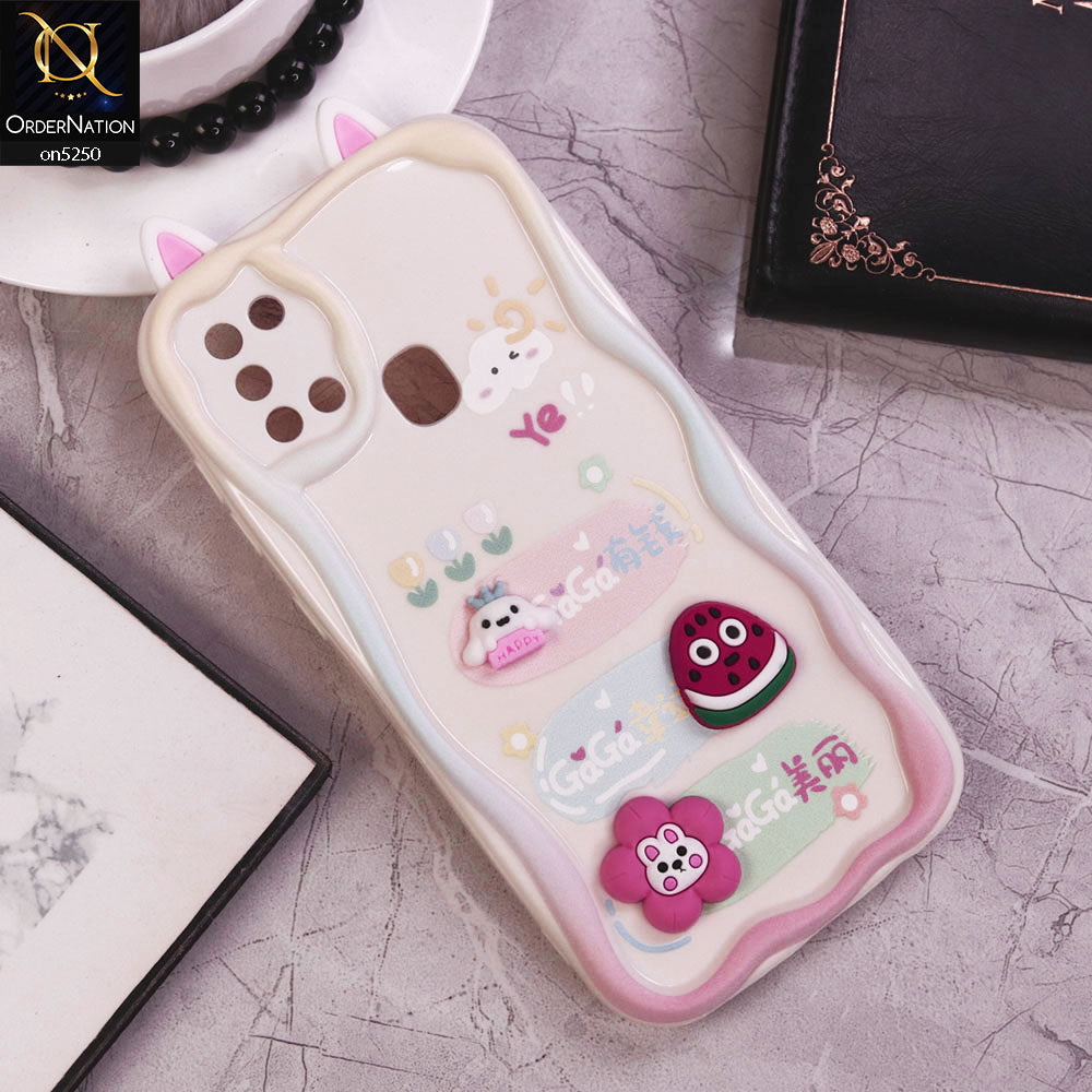 Samsung Galaxy A21s Cover - Design 6 - Cute 3D Cartoon Soft Silicon Helix Soft Borders Camera Protection Case