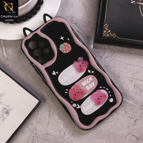 Samsung Galaxy A32 Cover - Design 4 - Cute 3D Cartoon Soft Silicon Helix Soft Borders Camera Protection Case
