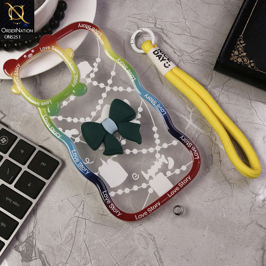 iPhone 12 Pro Max Cover - Green - New Love Story Cute 3D Bow Knot Soft Silicone Protective Case