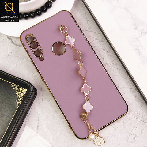 Honor 9X Cover - Lilac - New Gloss Shiny Soft Protective Case With Chain Holder