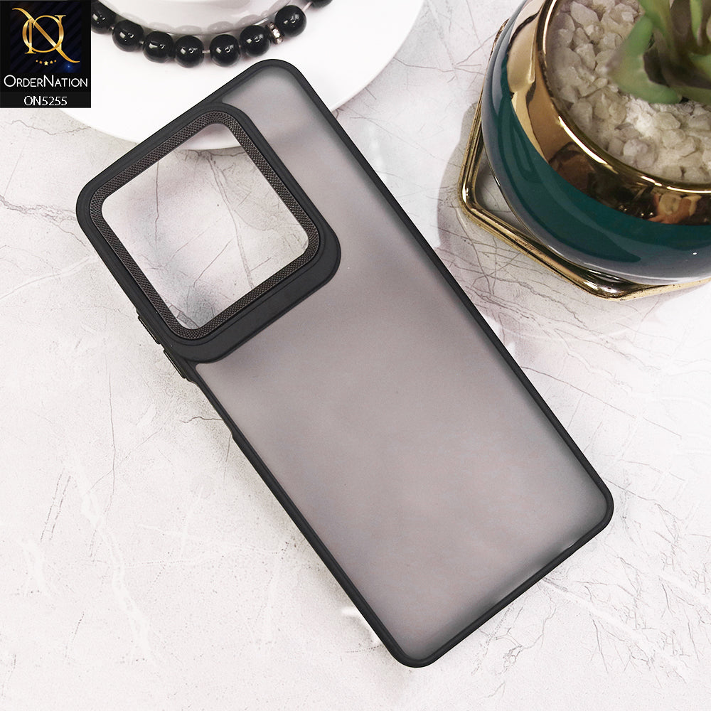 Infinix Hot 40 Cover - Black - New Color Translucent Matte Shockproof Soft Borders Case