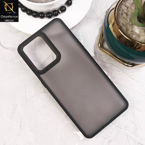 Oppo Reno 7 4G Cover - Black - New Color Translucent Matte Shockproof Soft Borders Case