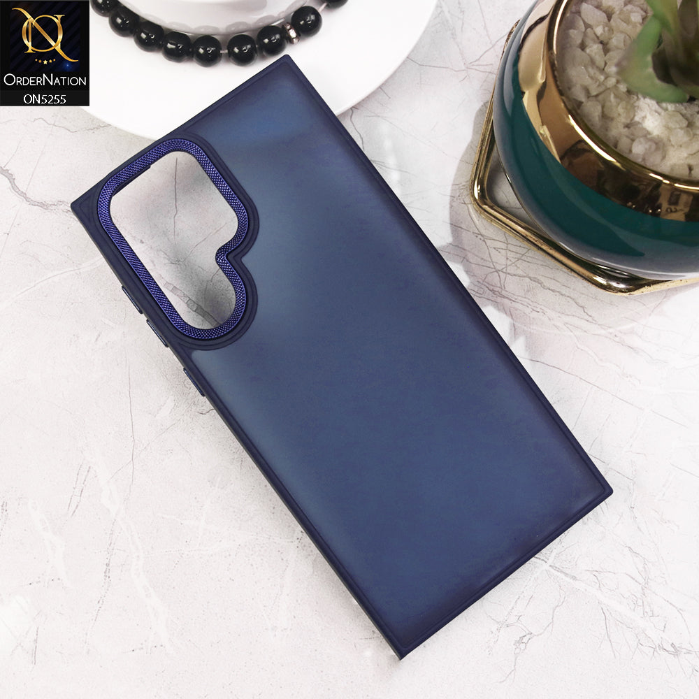 Samsung Galaxy S22 Ultra 5G Cover - Blue - New Color Translucent Matte Shockproof Soft Borders Case