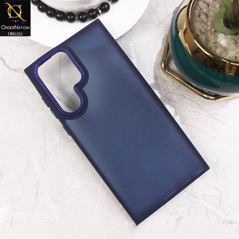 Samsung Galaxy S22 Ultra 5G Cover - Blue - New Color Translucent Matte Shockproof Soft Borders Case