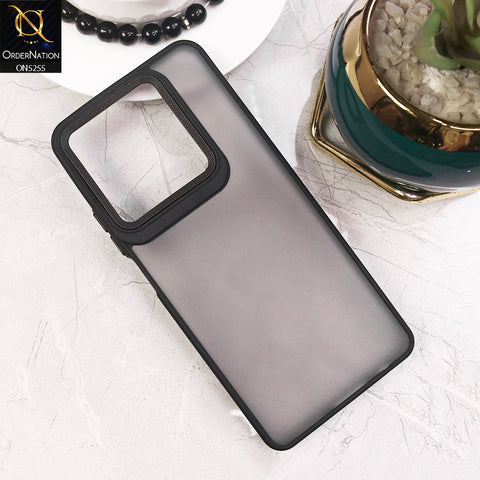 Infinix Hot 40i Cover - Black - New Color Translucent Matte Shockproof Soft Borders Case