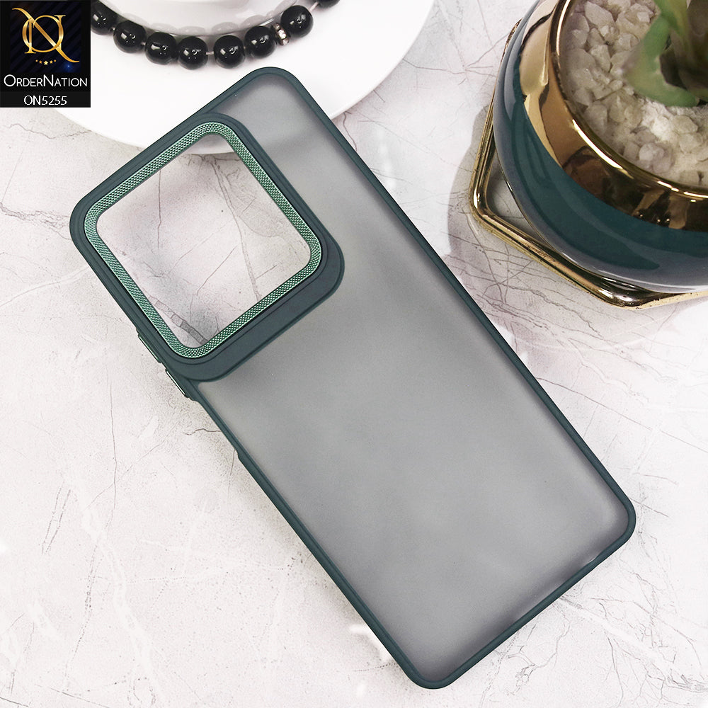Tecno Spark 20 Cover - Green - New Color Translucent Matte Shockproof Soft Borders Case