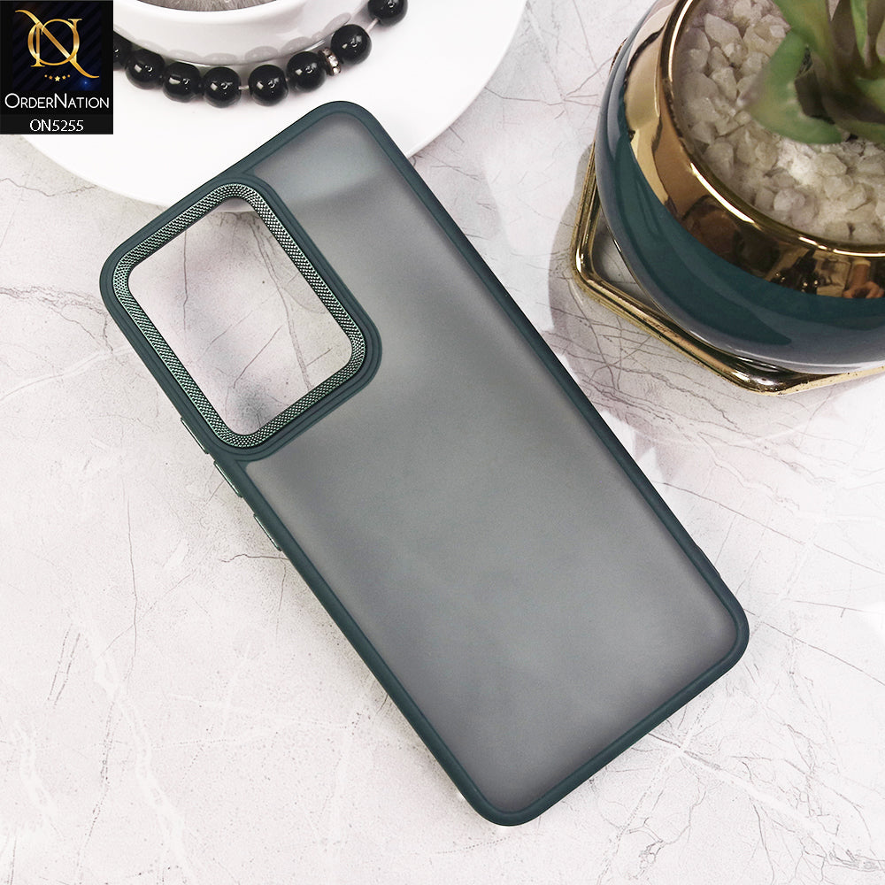 Vivo S12 Cover - Green - New Color Translucent Matte Shockproof Soft Borders Case