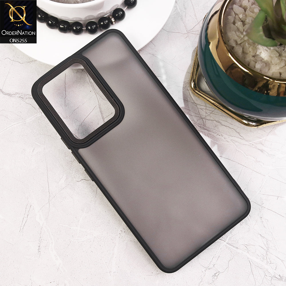 Vivo S16e Cover - Black - New Color Translucent Matte Shockproof Soft Borders Case