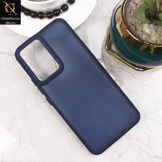 Vivo Y03t Cover - Blue - New Color Translucent Matte Shockproof Soft Borders Case