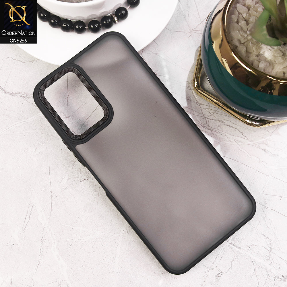 Vivo Y33s Cover - Black - New Color Translucent Matte Shockproof Soft Borders Case