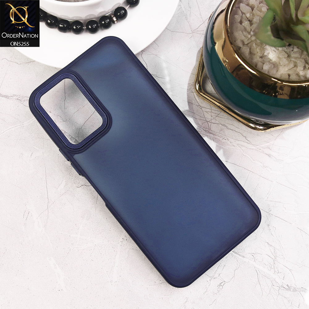 Vivo Y33s Cover - Blue - New Color Translucent Matte Shockproof Soft Borders Case