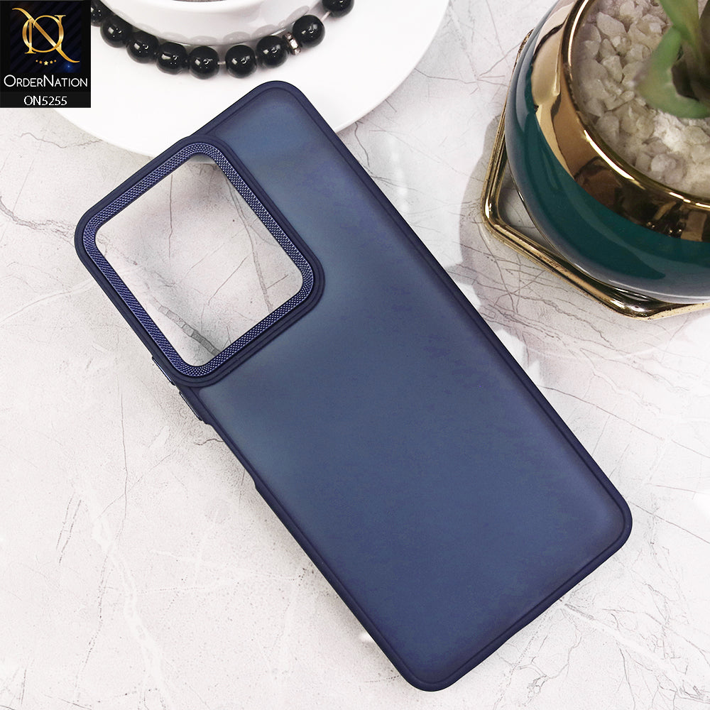 Vivo Y36 4G Cover - Blue - New Color Translucent Matte Shockproof Soft Borders Case