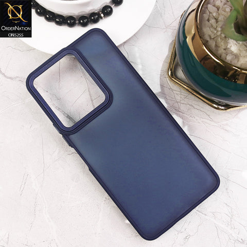 Vivo Y36 4G Cover - Blue - New Color Translucent Matte Shockproof Soft Borders Case