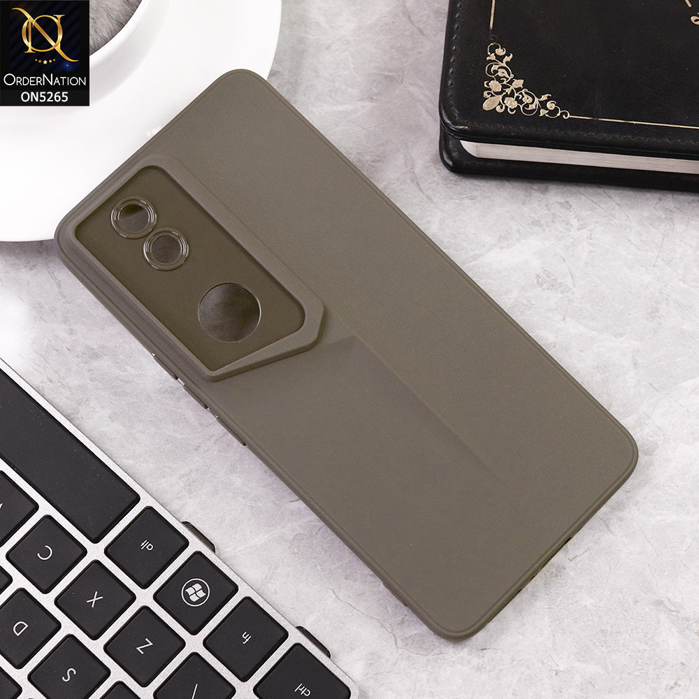 Vivo V50 Cover - Gray - Sports Car Design Soft Case With Camera Protection