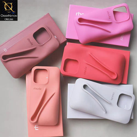 iPhone 13 Pro Max Cover - Aqua - Trendy 3D Lip Gloss Holder Protective Soft Case