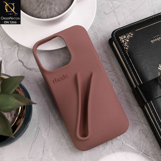 iPhone 13 Pro Max Cover - Tea Pink - Trendy 3D Lip Gloss Holder Protective Soft Case