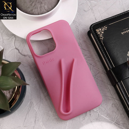 iPhone 14 Pro Max Cover - Deep Pink - Trendy 3D Lip Gloss Holder Protective Soft Case