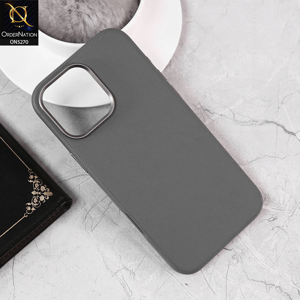 iPhone 16 Pro Max Cover - Dark Gray - Doyers Premium Leather look Soft Border Protective Case
