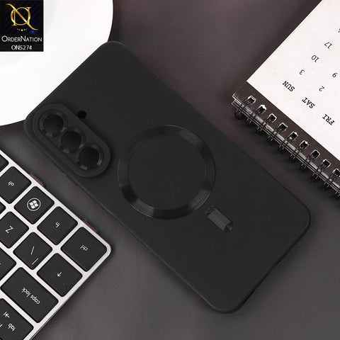 Samsung Galaxy A56 Cover - Black - Soft Silicne Magsafe Design Camera Protection Case