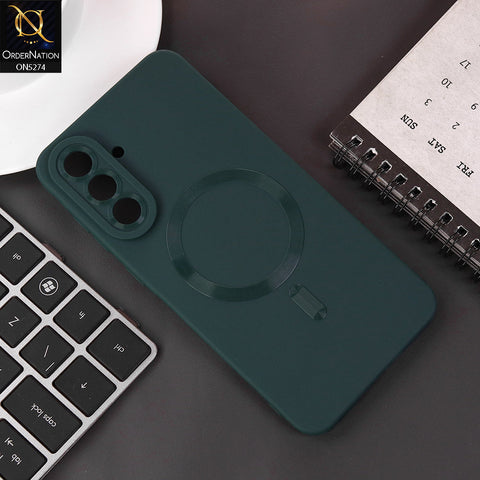 Samsung Galaxy A36 Cover - Green - Soft Silicne Magsafe Design Camera Protection Case