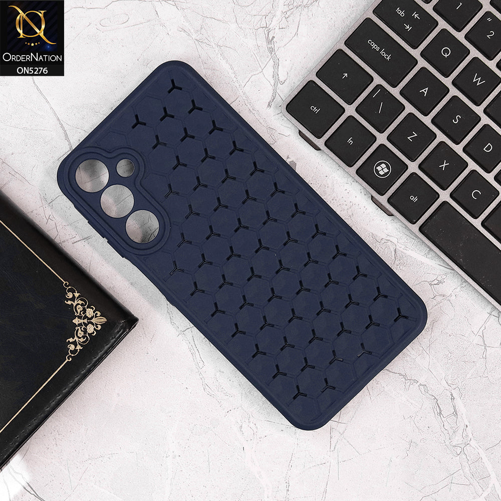 Samsung Galaxy A16 Cover - Blue - Honeycomb Radiating Soft Case With Camera Protection