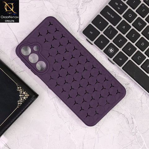 Samsung Galaxy A16 Cover - Deep Purple - Honeycomb Radiating Soft Case With Camera Protection