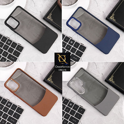 Samsung Galaxy S25 Ultra Cover - Gray -  New Matte Dual Tone Shell Soft Border Case