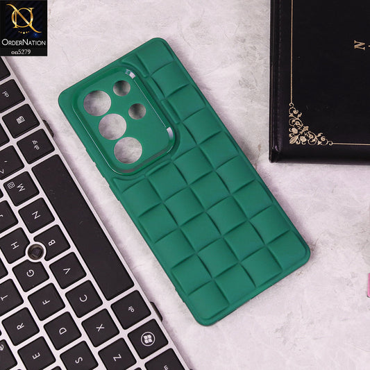 Itel S25 Ultra Cover - Green - Parquet Square Silicone Case With Camera Protection
