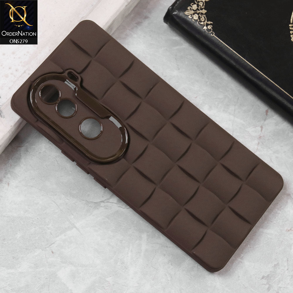 Vivo V40 Cover - Brown -  Parquet Square Silicone Case With Camera Protection
Cover - Brown -  Parquet Square Silicone Case With Camera Protection