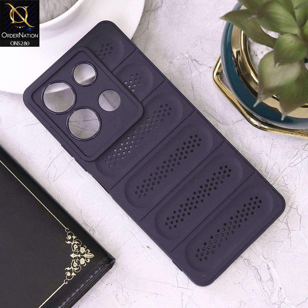 Infinix Note 30 Cover - Purple - Trendy Breathable Mesh Grid Net Soft Case With Camera Protection