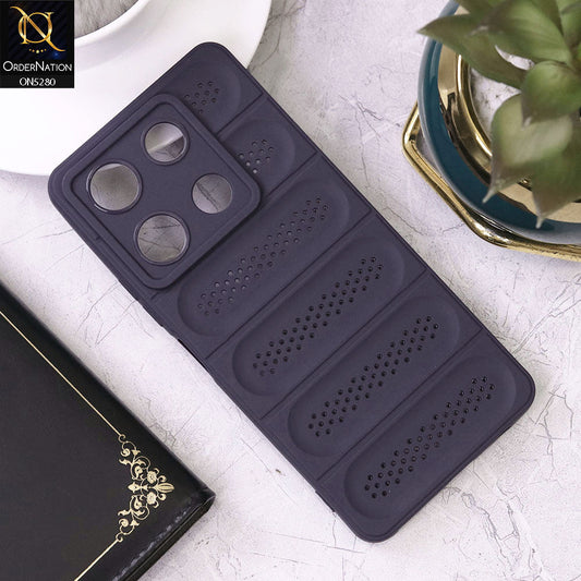 Infinix Note 30 Pro Cover - Purple - Trendy Breathable Mesh Grid Net Soft Case With Camera Protection