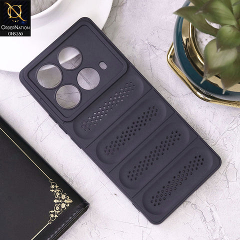 Infinix Note 40 Cover - Purple - Trendy Breathable Mesh Grid Net Soft Case With Camera Protection