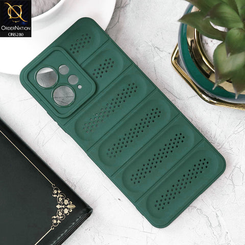 Xiaomi Redmi Note 12 4G Cover - Green - Trendy Breathable Mesh Grid Net Soft Case With Camera Protection