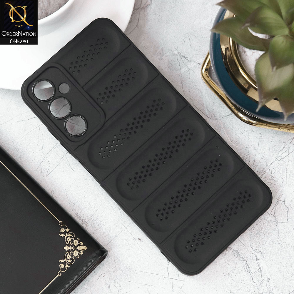 Samsung Galaxy A05s Cover - Black - Trendy Breathable Mesh Grid Net Soft Case With Camera Protection