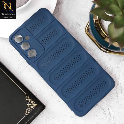 Samsung Galaxy A05s Cover - Blue - Trendy Breathable Mesh Grid Net Soft Case With Camera Protection