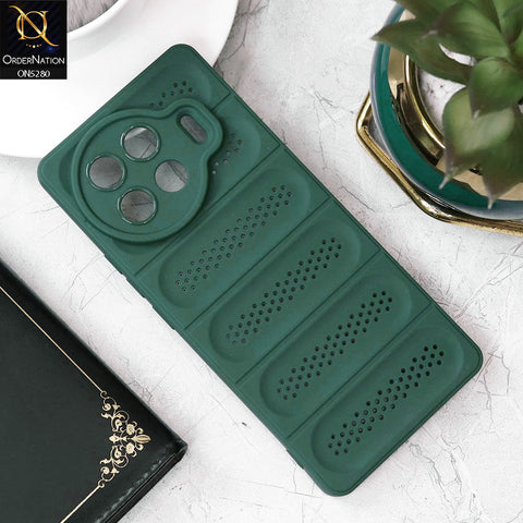 Tecno Spark 20 Pro Plus Cover - Green - Trendy Breathable Mesh Grid Net Soft Case With Camera Protection