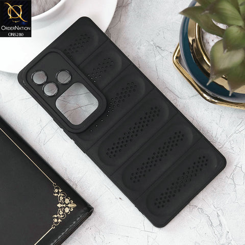 Vivo S18 Cover - Black - Trendy Breathable Mesh Grid Net Soft Case With Camera Protection
