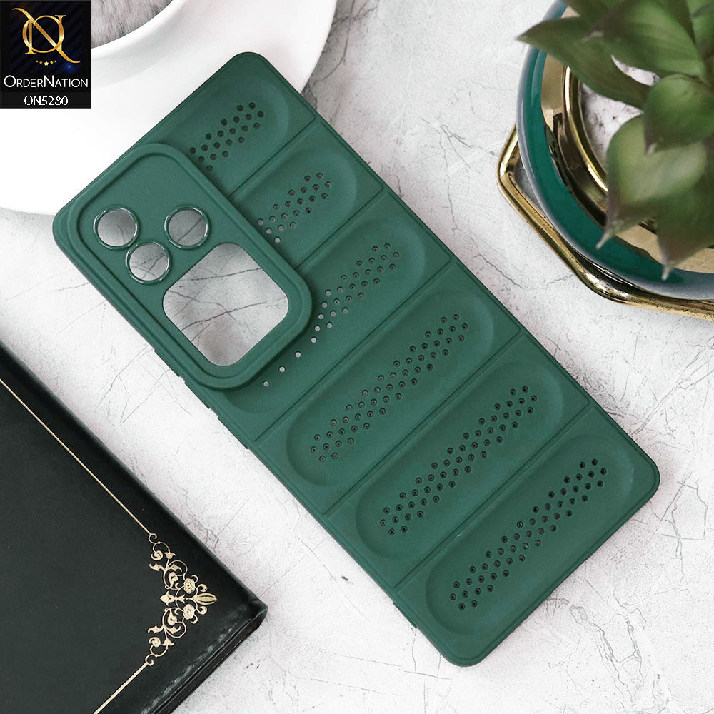 Vivo S18 Cover - Green - Trendy Breathable Mesh Grid Net Soft Case With Camera Protection