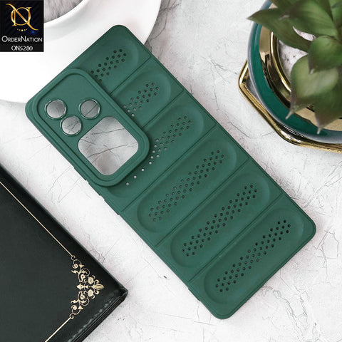 Vivo S18 Cover - Green - Trendy Breathable Mesh Grid Net Soft Case With Camera Protection