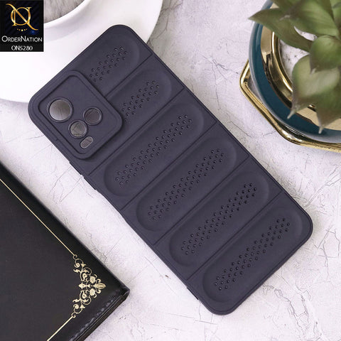 Vivo Y32 Cover - Purple - Trendy Breathable Mesh Grid Net Soft Case With Camera Protection