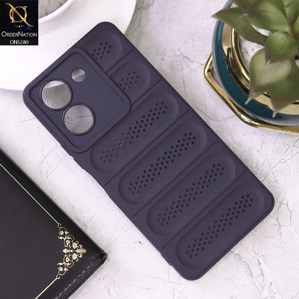 Vivo Y36 5G Cover - Purple - Trendy Breathable Mesh Grid Net Soft Case With Camera Protection