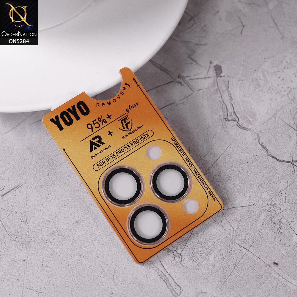 iPhone 13 Pro Max Camera Protector - Golden -  YoYo New Eagle Eye Lens Proector 3D Multi Film
