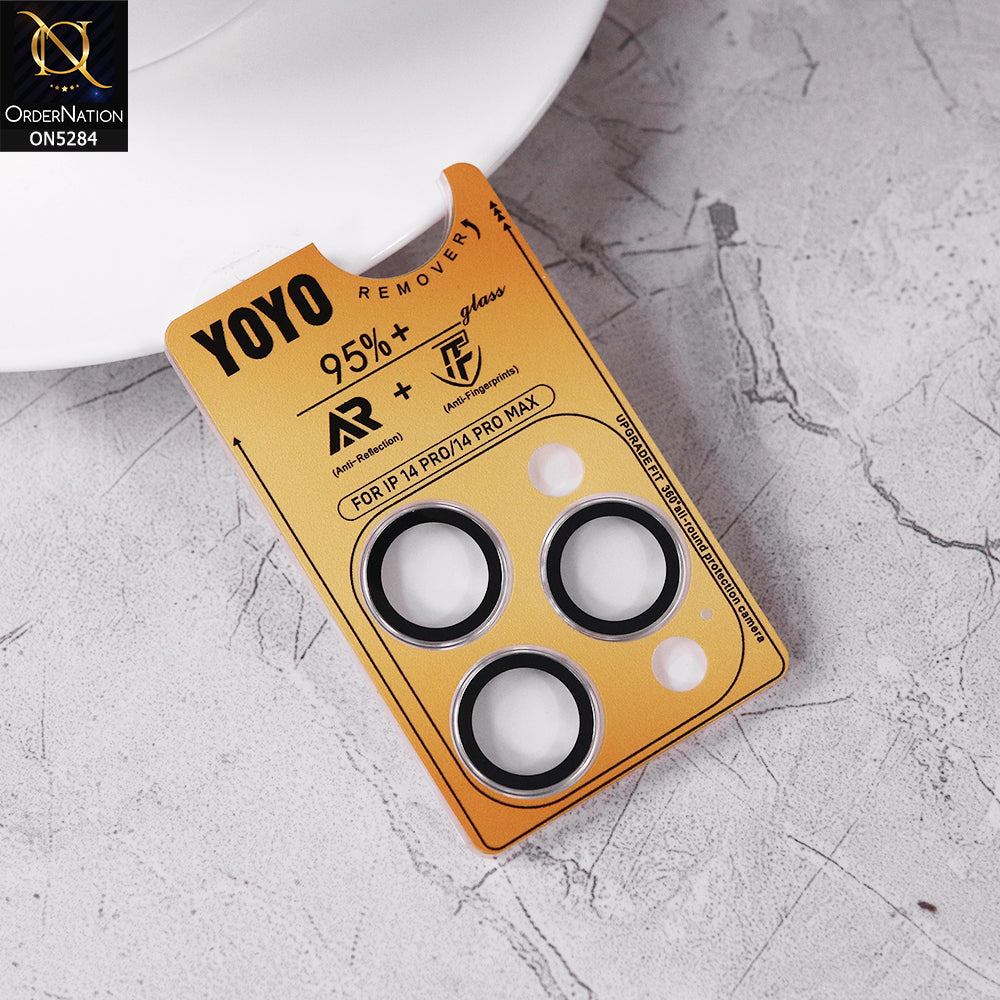 iPhone 14 Pro Max Camera Protector - Silver -  YoYo New Eagle Eye Lens Proector 3D Multi Film