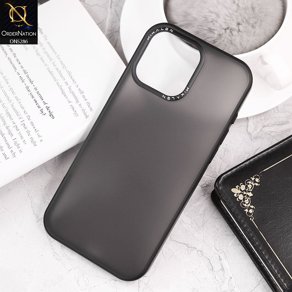 iPhone 16 Pro Max Cover - Black - Mikalen Matte Translucent Soft Borders Protective Case
