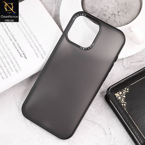iPhone 16 Pro Max Cover - Black - Mikalen Matte Translucent Soft Borders Protective Case