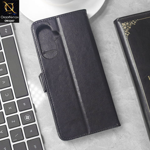 Samsung Galaxy A26 Cover - Black -  Premium PU Leather Magnetic Flip Book Card Slots Wallet Soft Case